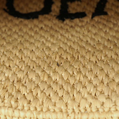 Loewe Basket Font Tote Mini Shoulder Bag Raffia Beige Logo — view 6