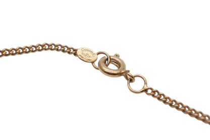 Chanel CC Logo Black Rhinestone Necklace Metal Gold — view 6
