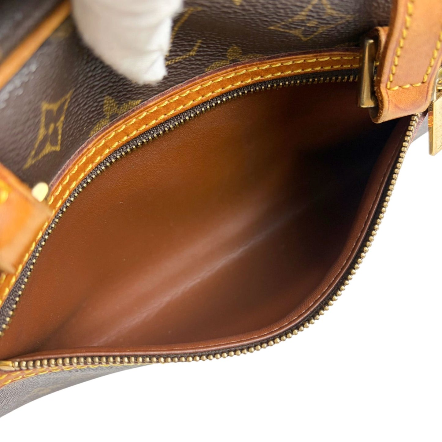 Louis Vuitton Monogram Leather Shoulder Bag Lambskin Cite MM Brown — view 8
