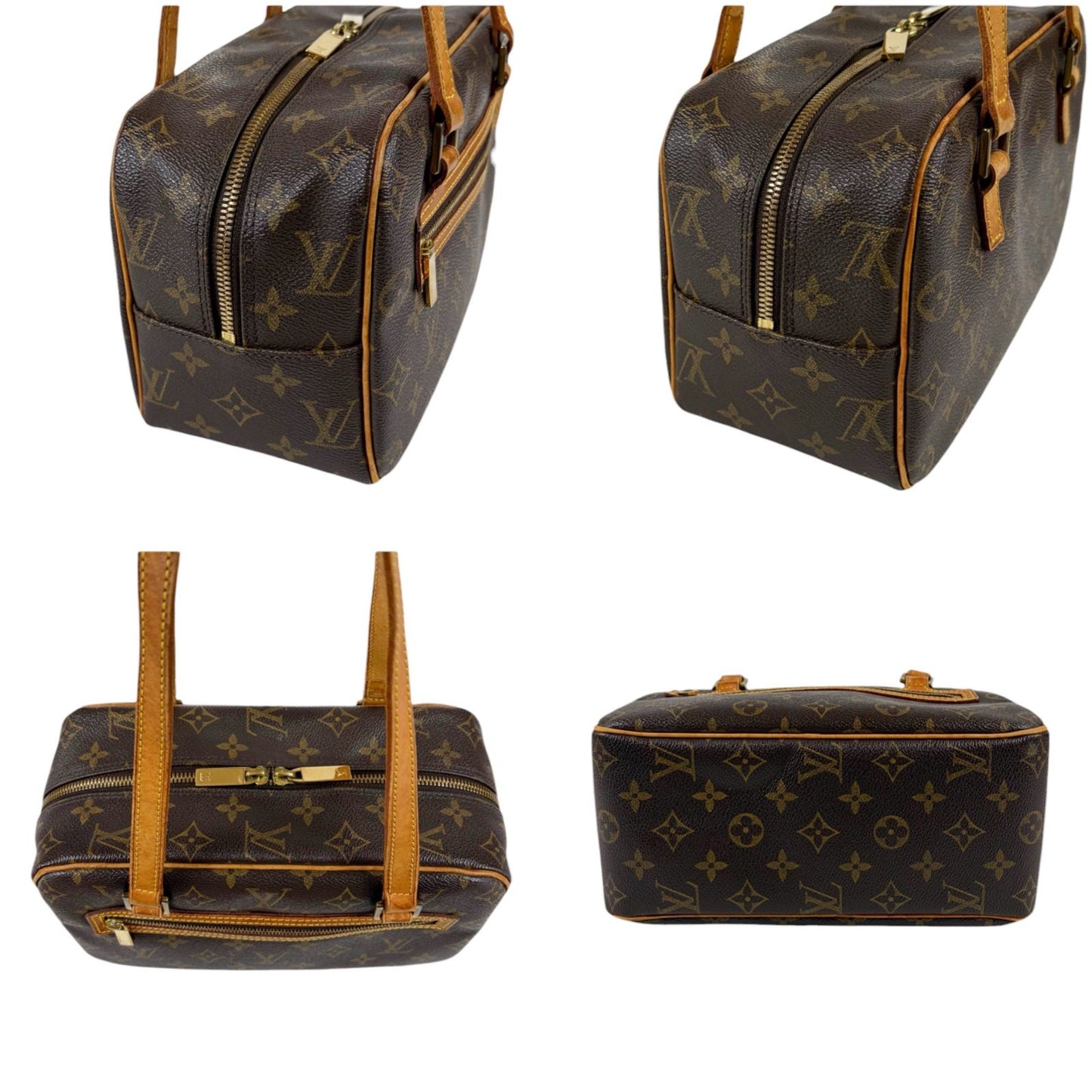 Louis Vuitton Monogram Leather Shoulder Bag Lambskin Cite MM Brown — view 4