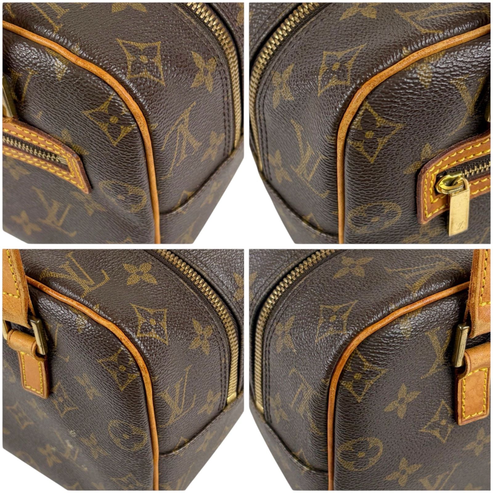 Louis Vuitton Monogram Leather Shoulder Bag Lambskin Cite MM Brown — view 5