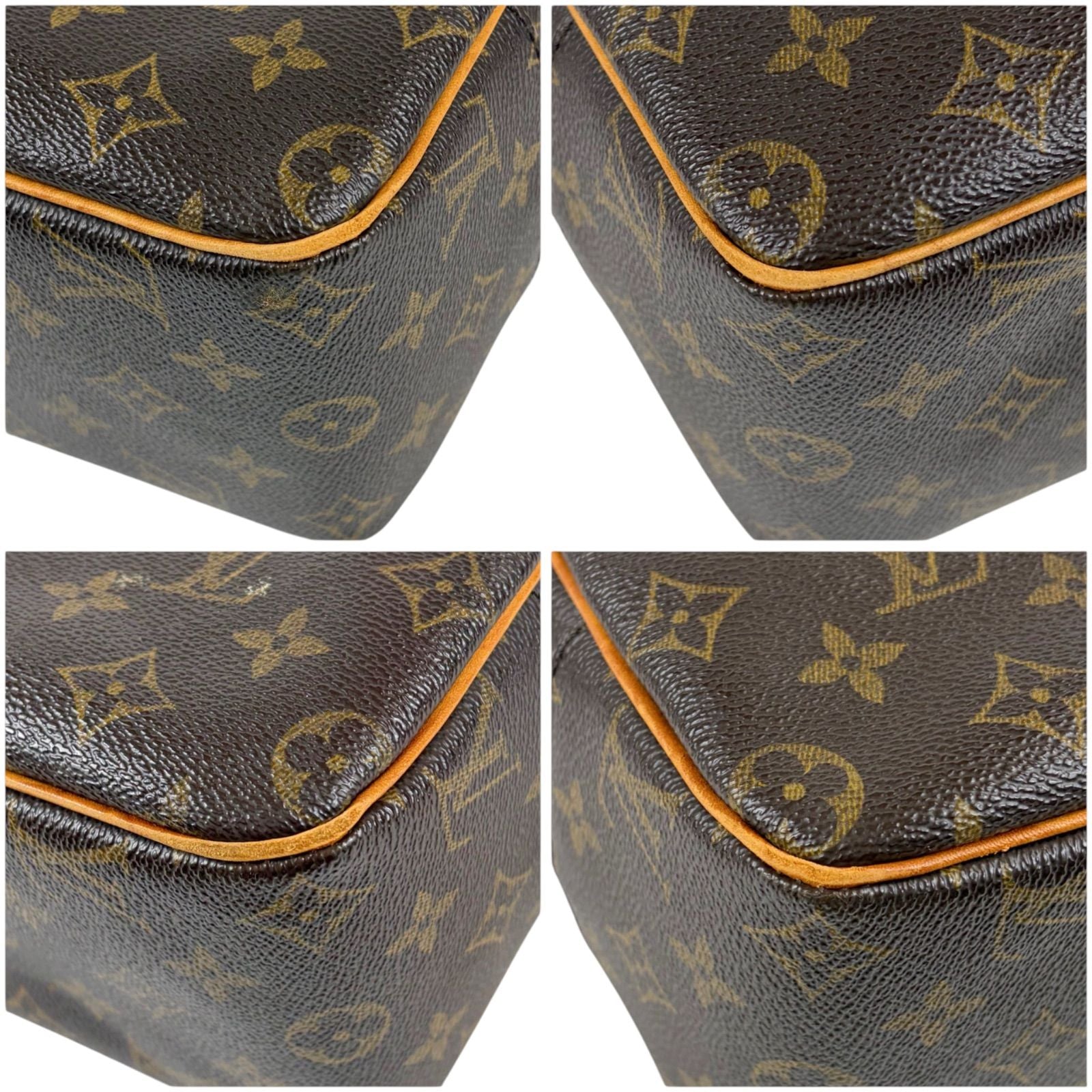 Louis Vuitton Monogram Leather Shoulder Bag Lambskin Cite MM Brown — view 6