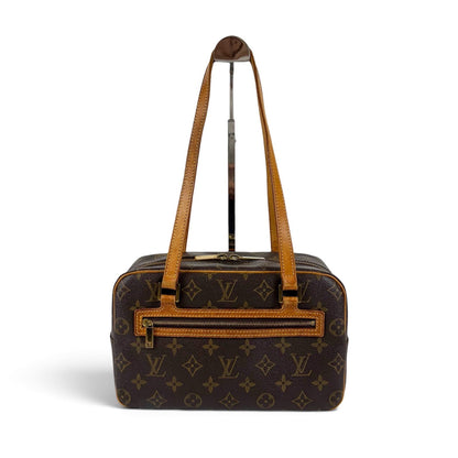 Louis Vuitton Monogram Leather Shoulder Bag Lambskin Cite MM Brown — view 2