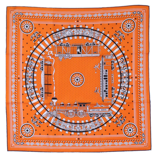 Hermes Bandana Soie All Aboard! Silk Carre 55 Scarf