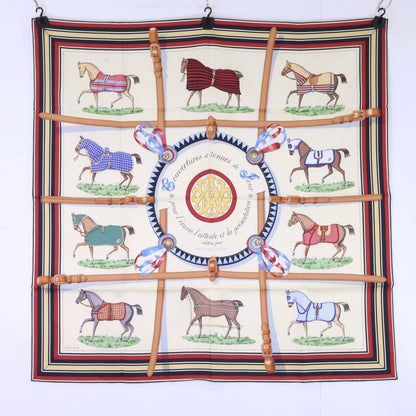 Hermes 36 Couvertures Et Tenues de Jour Horsewear Silk Carre 90 Scarf