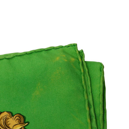 Hermes Carre 90 la Promenade de Longchamps Walkway to Ron Chien Scarf Green — view 7