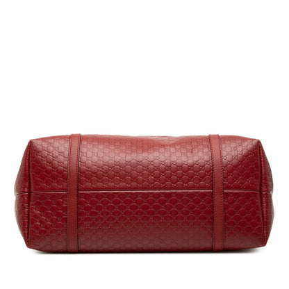 Gucci Micro Guccissima Tote Shoulder Bag Red Leather — view 3