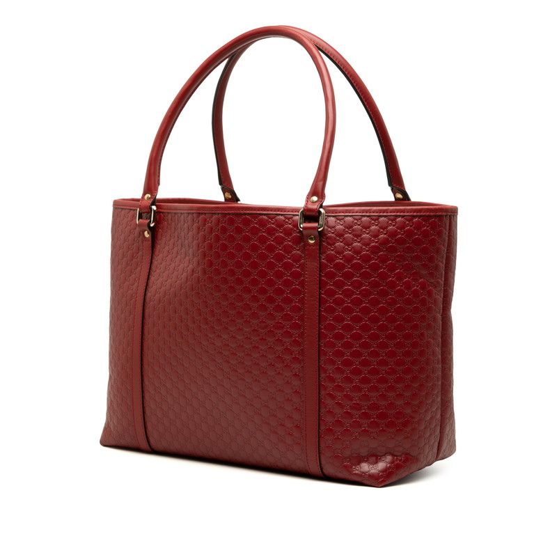 Gucci Micro Guccissima Tote Shoulder Bag Red Leather — view 2