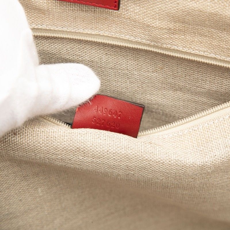 Gucci Micro Guccissima Tote Shoulder Bag Red Leather — view 6