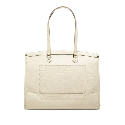 Louis Vuitton Epi Madeleine GM Tote Bag Ivoire White Leather