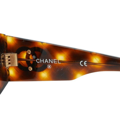 Chanel CC Logo Sunglasses Brown Acetate Eyewear — view 6