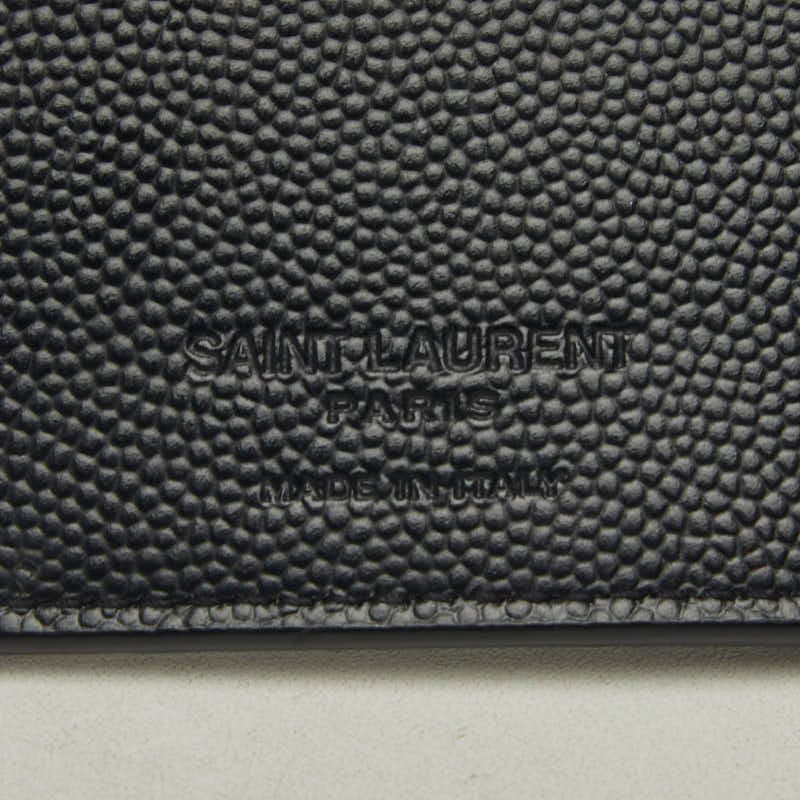 Saint Laurent East West Zip Wallet Bifold Compact Black Leather — view 8