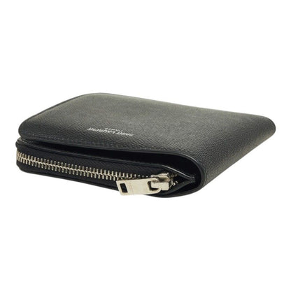 Saint Laurent East West Zip Wallet Bifold Compact Black Leather — view 5