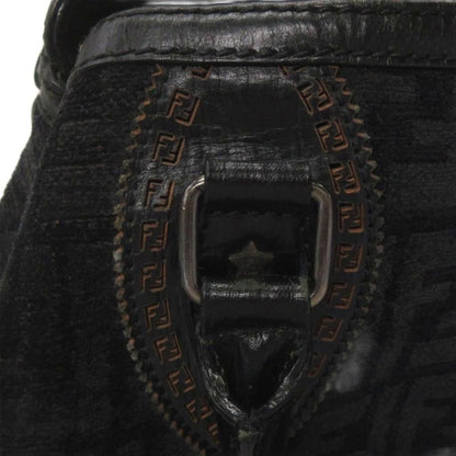 Fendi Etnico Tote Shoulder Bag Zucca Pattern Black — view 8