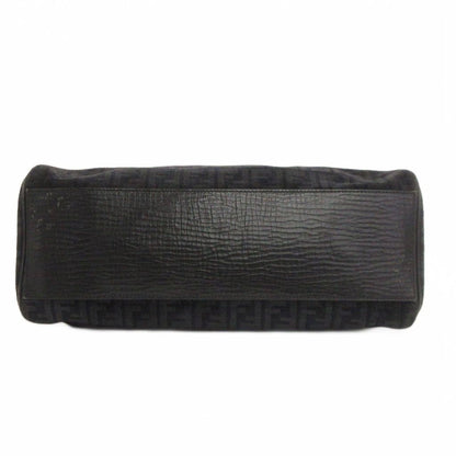 Fendi Etnico Tote Shoulder Bag Zucca Pattern Black — view 4