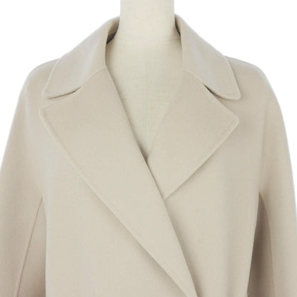 Max Mara S Pure Wool Coat Raglan Long Beige 40 — view 2