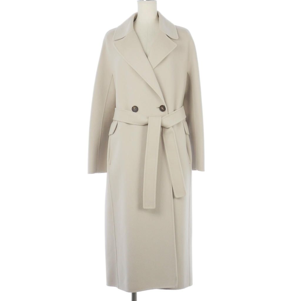 Max Mara S Pure Wool Coat Raglan Long Beige 40