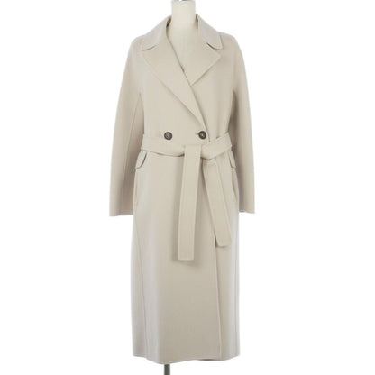 Max Mara S Pure Wool Coat Raglan Long Beige 40