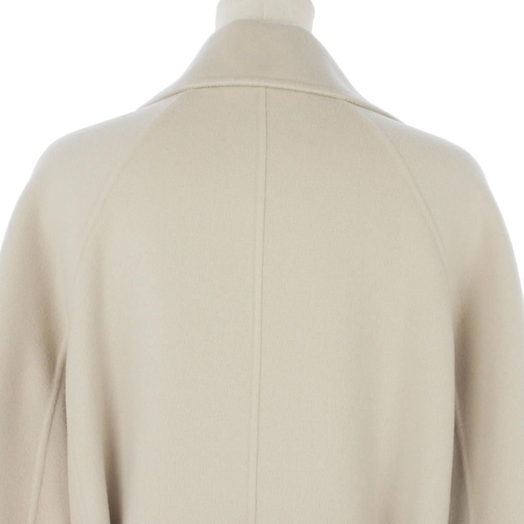 Max Mara S Pure Wool Coat Raglan Long Beige 40 — view 7