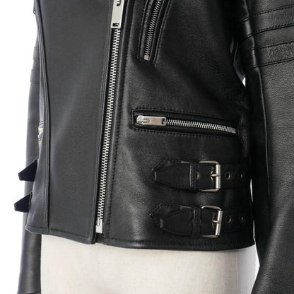 Celine Phoebe Philo Era Rider's Jacket Lambskin Black 38 — view 3