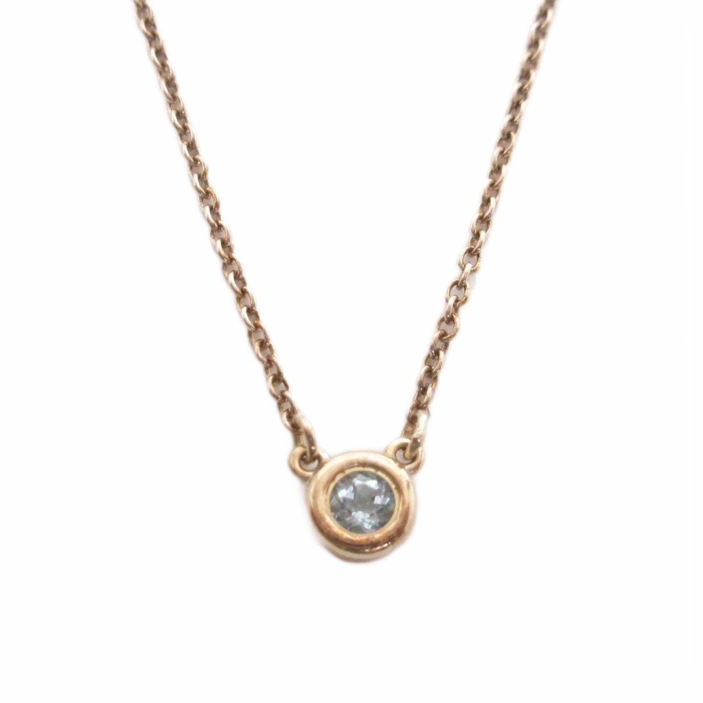 Tiffany & Co by the Yard Aquamarine Necklace Silver
