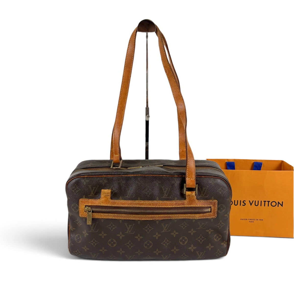 Louis Vuitton Cite GM Tote Monogram Lambskin Brown Shoulder Bag