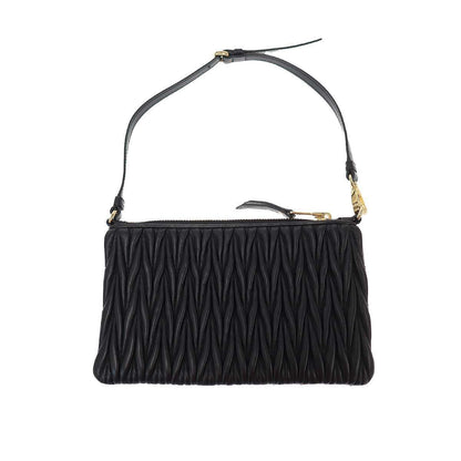 Miu Miu Matelasse Mini Handbag Pouch Black — view 2