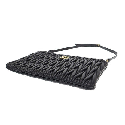 Miu Miu Matelasse Mini Handbag Pouch Black — view 4