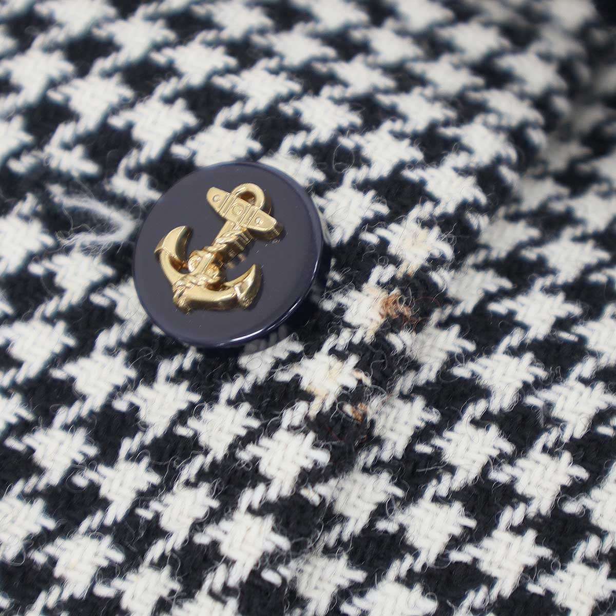 Gucci Velvet Color Houndstooth Jacket Black White 36 — view 7
