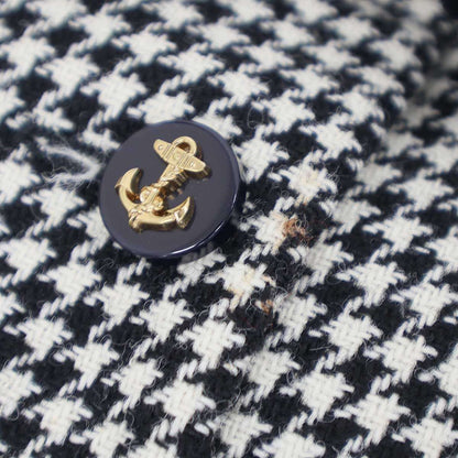 Gucci Velvet Color Houndstooth Jacket Black White 36 — view 7