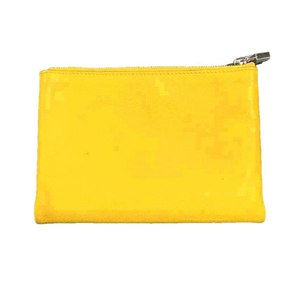Hermes Pouch Leather Yellow — view 2