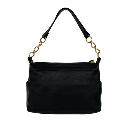 Chanel CC Logo Leather Chain Shoulder Bag Mini Tote Black — view 3