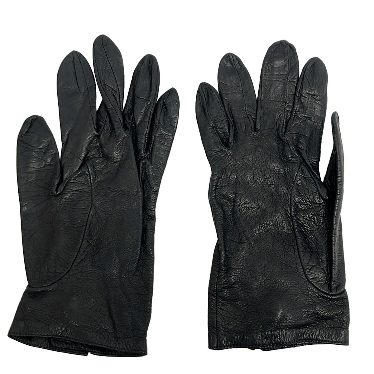Chanel Gloves Black CC Logo Turnlock Star Mark Leather — view 3