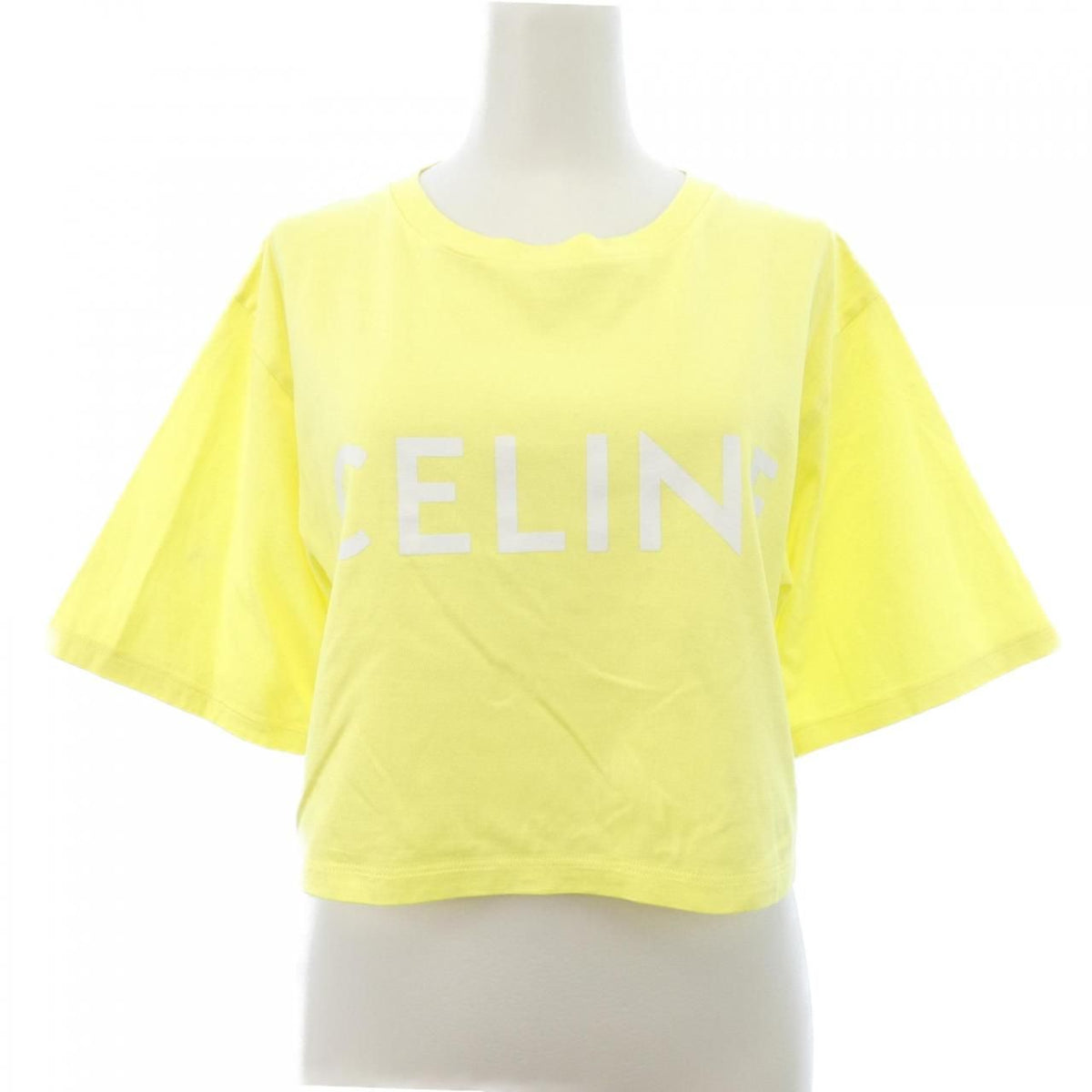 Celine Print Cropped T-Shirt
