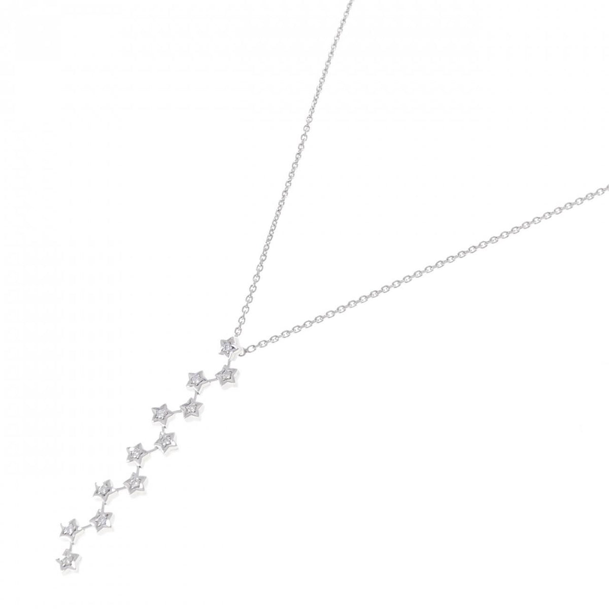 Chanel Star Necklace White Gold — view 2