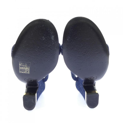 Chanel Sandals Navy — view 4