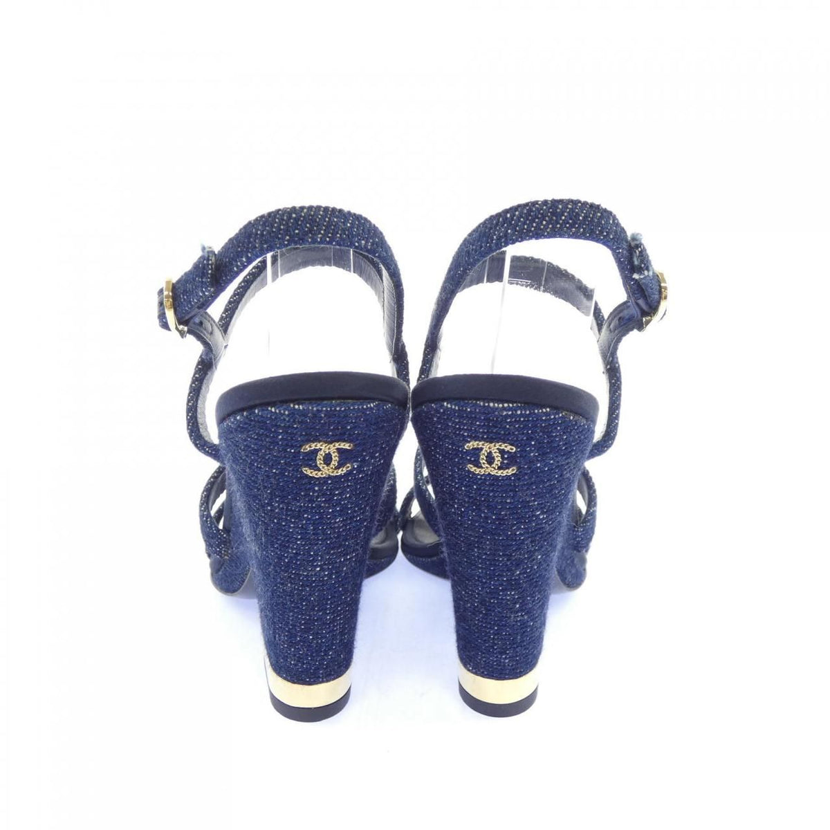 Chanel Sandals Navy — view 5