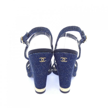 Chanel Sandals Navy — view 5