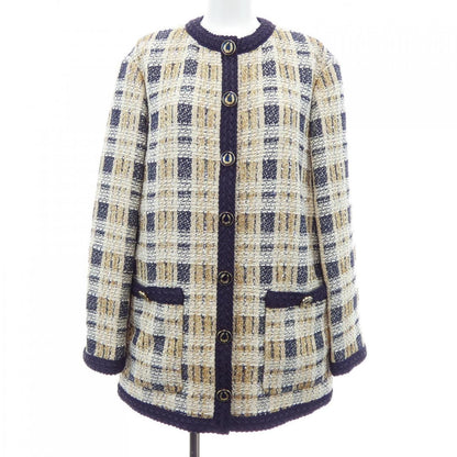 Gucci Collarless Jacket Beige
