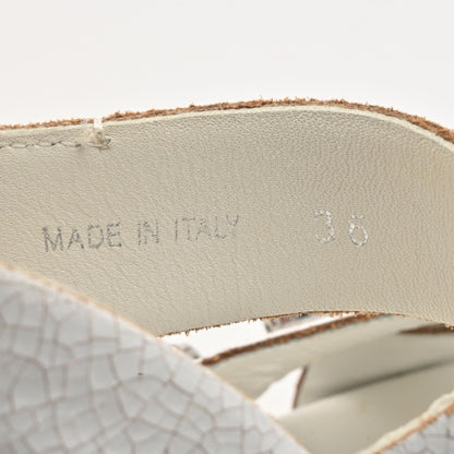 Miu Miu Sandals White Bijou Crack Leather — view 6