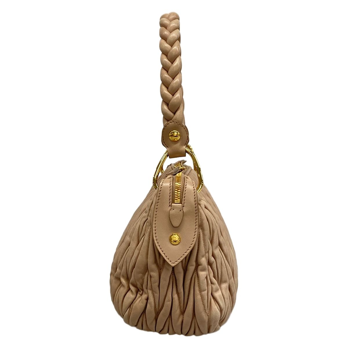 Miu Miu Handbag Matelasse Beige Leather — view 2