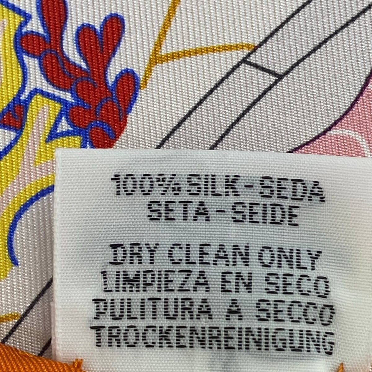 Hermes Scarf Carre 90 Light Pink Orange Multi Splash Park — view 3