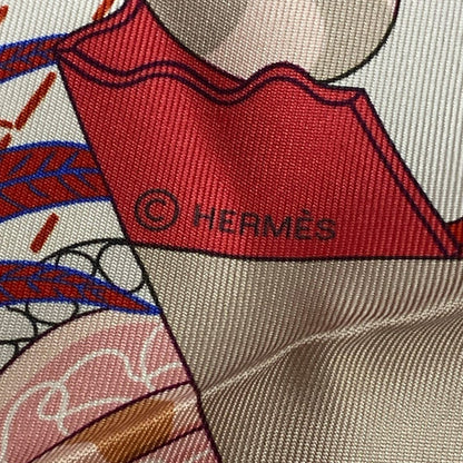 Hermes Scarf Carre 90 Light Pink Orange Multi Splash Park — view 2