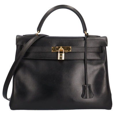 Hermes Kelly 32 Shoulder Bag Box Calf Black