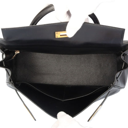 Hermes Kelly 32 Shoulder Bag Box Calf Black — view 7