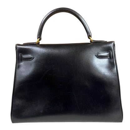 Hermes Kelly 32 Shoulder Bag Box Calf Black — view 3