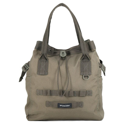 Balenciaga Tote Bag Army Canvas Nylon Black