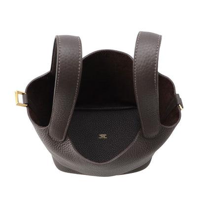Hermes Handbag Picotin Lock PM Beblanc Gold Taurillon Clemence — view 5