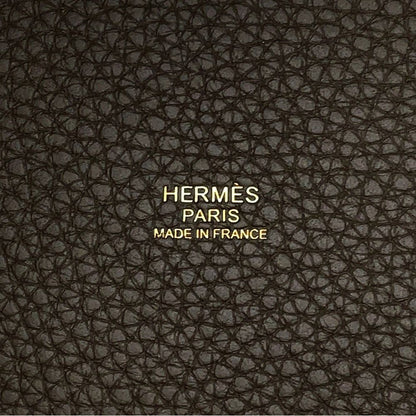 Hermes Handbag Picotin Lock PM Vert Roden Gold Taurillon Clemence — view 6