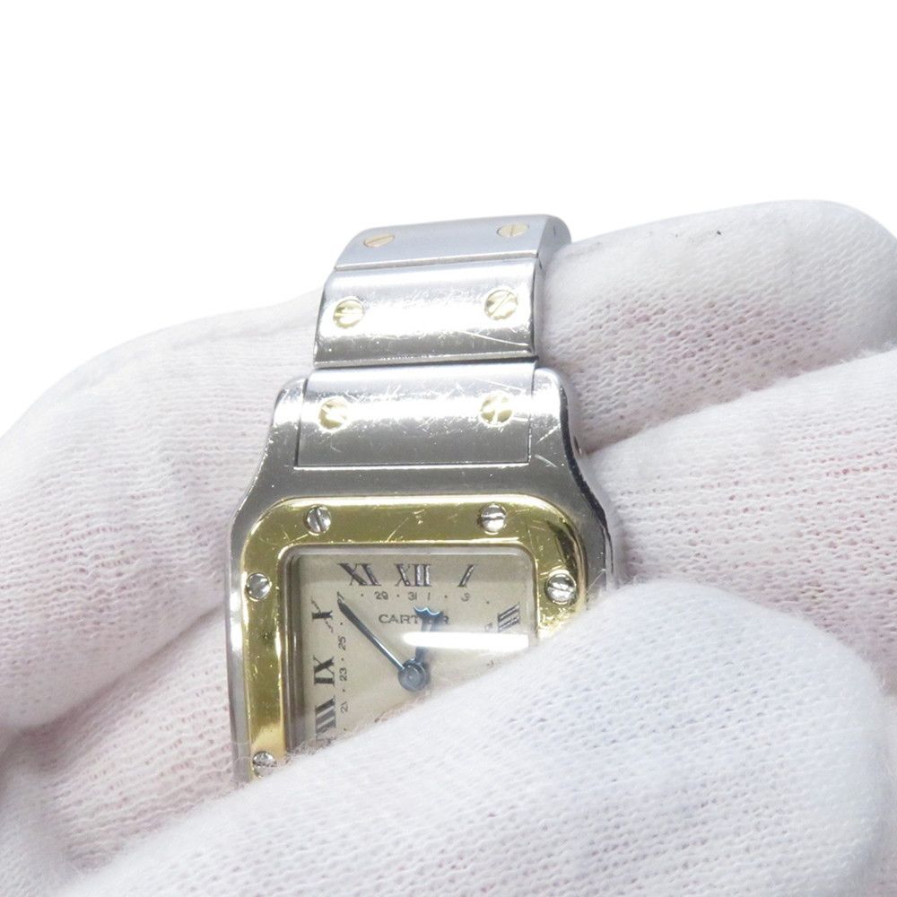 Cartier Santos Galbee Moon Phase SM Watch Ivory Dial — view 5